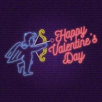 neon cartello, bandiera per san valentino giorno celebrare. vettore