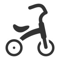 nero e bianca icona bambini triciclo vettore