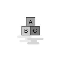 alfabeti blocchi ragnatela icona piatto linea pieno grigio icona vettore