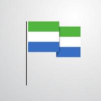 sierra Leone agitando bandiera design vettore