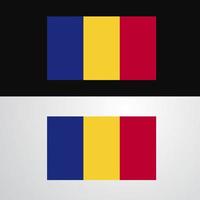 Romania bandiera bandiera design vettore