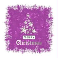 allegro Natale carta con creativo design e viola sfondo vettore