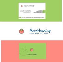 bellissimo pomodoro logo e attività commerciale carta verticale design vettore