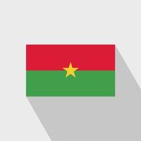 burkina faso bandiera lungo ombra design vettore