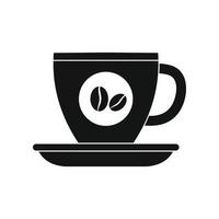tazza di caffè icona, semplice stile vettore