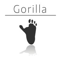 gorilla animale traccia vettore