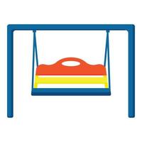 swing panchina icona cartone animato vettore. gioco scuola vettore