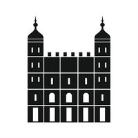 Torre di Londra nel Inghilterra icona, semplice stile vettore