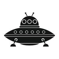 ufo nero semplice icona vettore