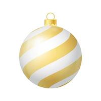 giallo Natale albero giocattolo con Linee realistico colore illustrazione vettore