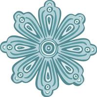 icona blu inverno fiore fiocco di neve simbolo. vettore, vettore