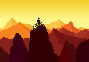 Bike Trail Peak Rock vettoriali gratis