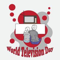 giornata mondiale della televisione vettore