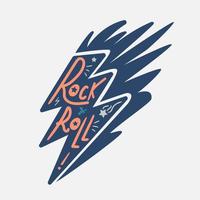 lettering rock and roll vettore