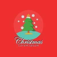 Natale albero logo design immagini vettore