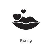 baci vettore solido icona design illustrazione. amore simbolo su bianca sfondo eps 10 file