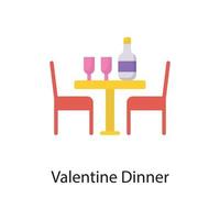 San Valentino cena vettore piatto icona design illustrazione. amore simbolo su bianca sfondo eps 10 file