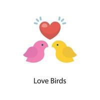 amore uccelli vettore piatto icona design illustrazione. amore simbolo su bianca sfondo eps 10 file