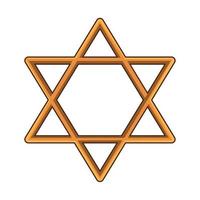 stella ebraica d'oro vettore