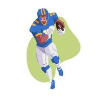 vettore disegno illustrazione di un americano calcio giocatore