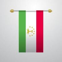 tagikistan sospeso bandiera vettore