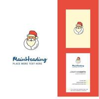 Santa clausola creativo logo e attività commerciale carta verticale design vettore