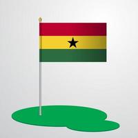 Ghana bandiera polo vettore