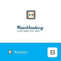 creativo armadietto logo design piatto colore logo posto per tagline vettore illustrazione