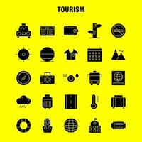 turismo solido glifo icona imballare per progettisti e sviluppatori icone di temperatura termometro tempo metereologico no fumo turismo viaggio fumo vettore