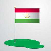 tagikistan bandiera polo vettore