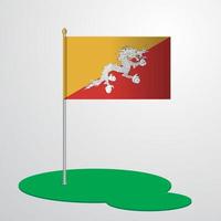 bhutan bandiera polo vettore