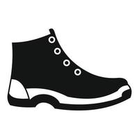 turista scarpe nero semplice icona vettore