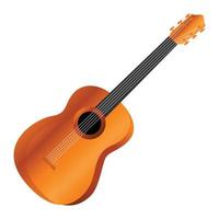 messicano chitarra icona, cartone animato stile vettore