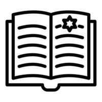 Aperto Torah icona, schema stile vettore