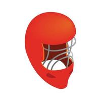 portiere hockey casco isometrico icona vettore