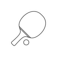 icona della linea di ping pong vettore