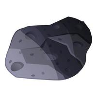 meteorite icona, cartone animato stile vettore