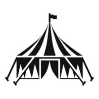 circo tenda icona, semplice stile vettore