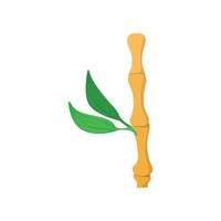 bambù stelo cartone animato icona vettore