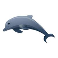 delfino icona, cartone animato stile vettore