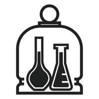 chimica bicchiere borraccia icona, semplice stile vettore