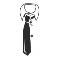 attività commerciale cravatta icona, semplice stile vettore