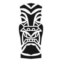 azteco idolo icona, semplice stile vettore
