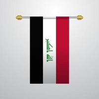 Iraq sospeso bandiera vettore