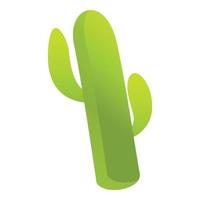 deserto cactus icona, cartone animato stile vettore