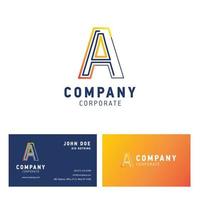 un' azienda logo design con visitare carta vettore