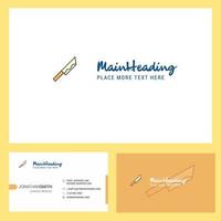 coltello logo design con tagline davanti e indietro busienss carta modello vettore creativo design