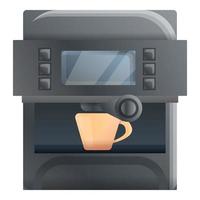 bar caffè macchina icona, cartone animato stile vettore