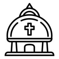 cristiano tempio icona, schema stile vettore