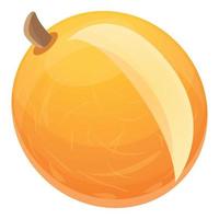 eco fresco melone icona, cartone animato stile vettore